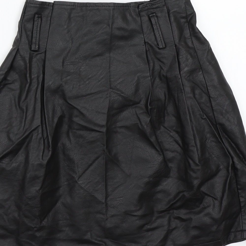 Preworn Womens Black A-Line Skirt Size S