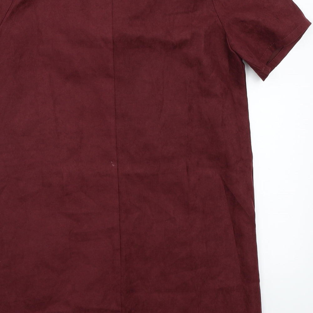 Boohoo Womens Purple A-Line Size 8