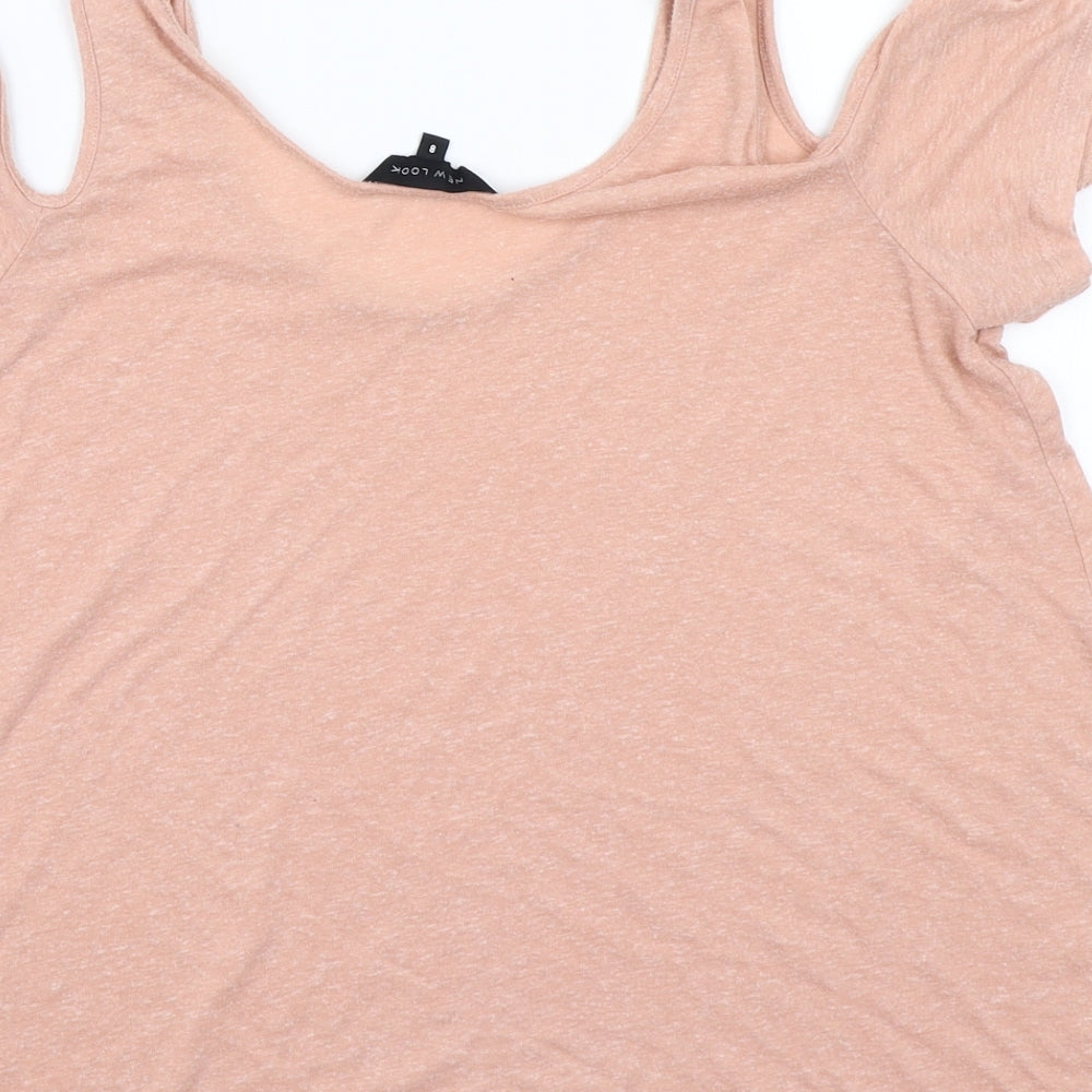 Newlook Womens Pink Basic T-Shirt Size 8