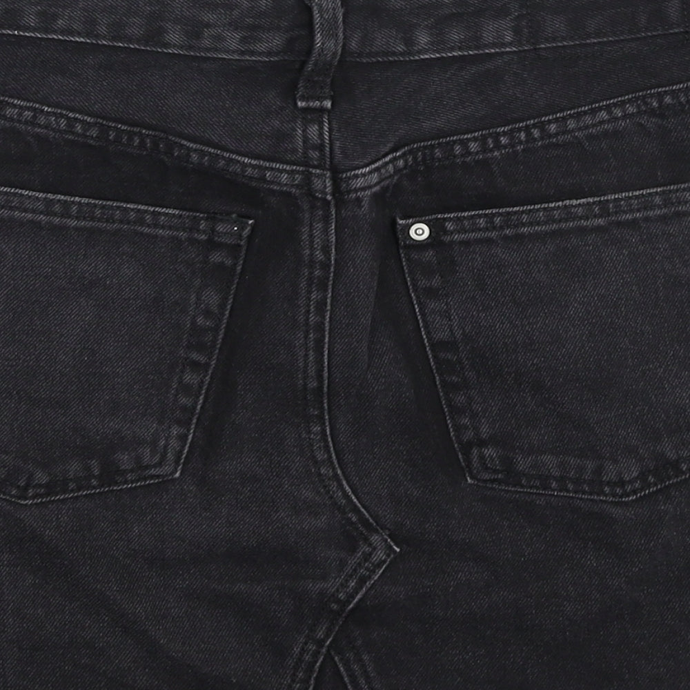 H&M Womens Black Denim A-Line Skirt Size 8