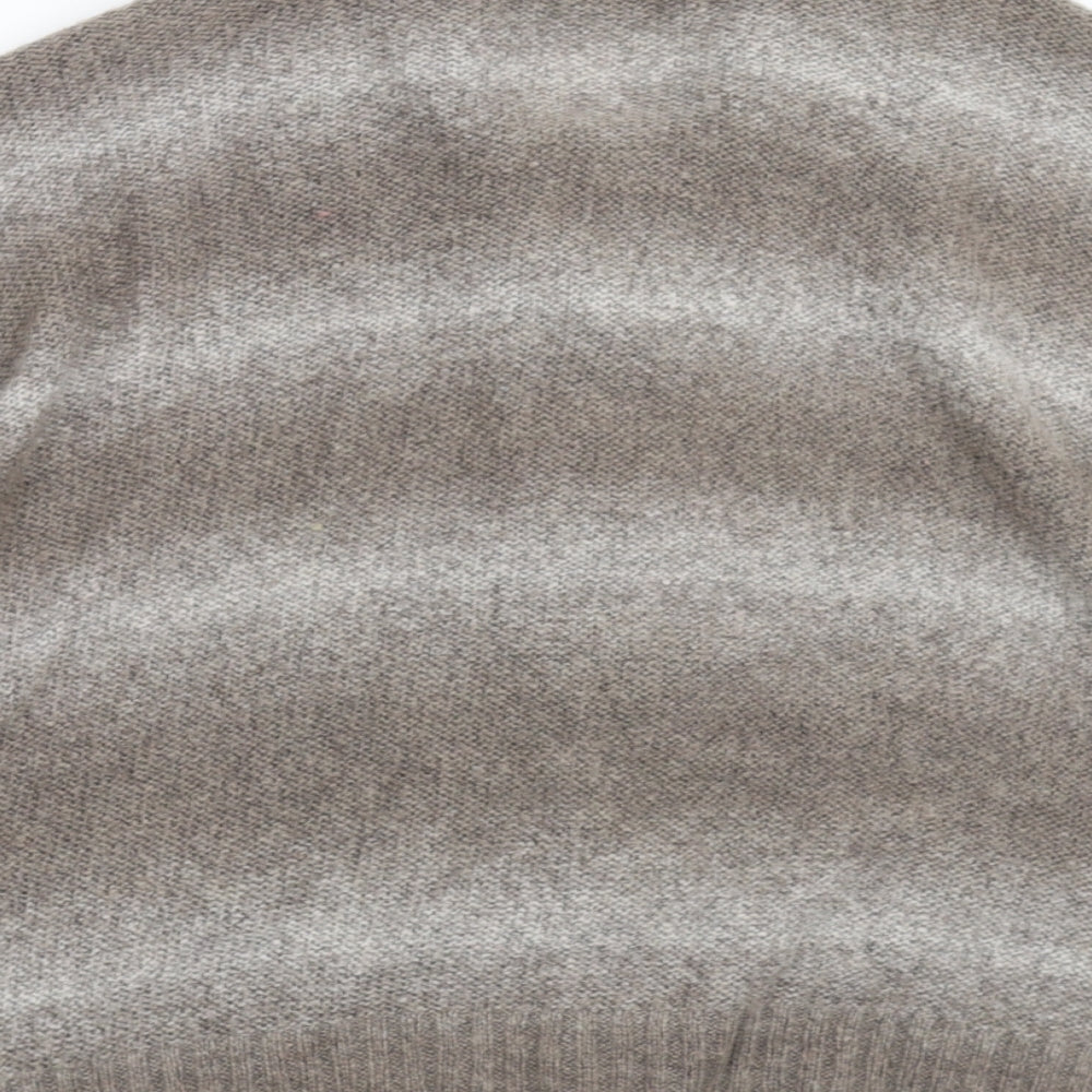 BM Womens Grey Knit Cardigan Jumper Size XL