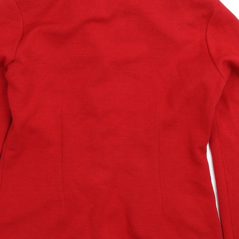 Simply Classic Womens Red Jacket Blazer Size 10