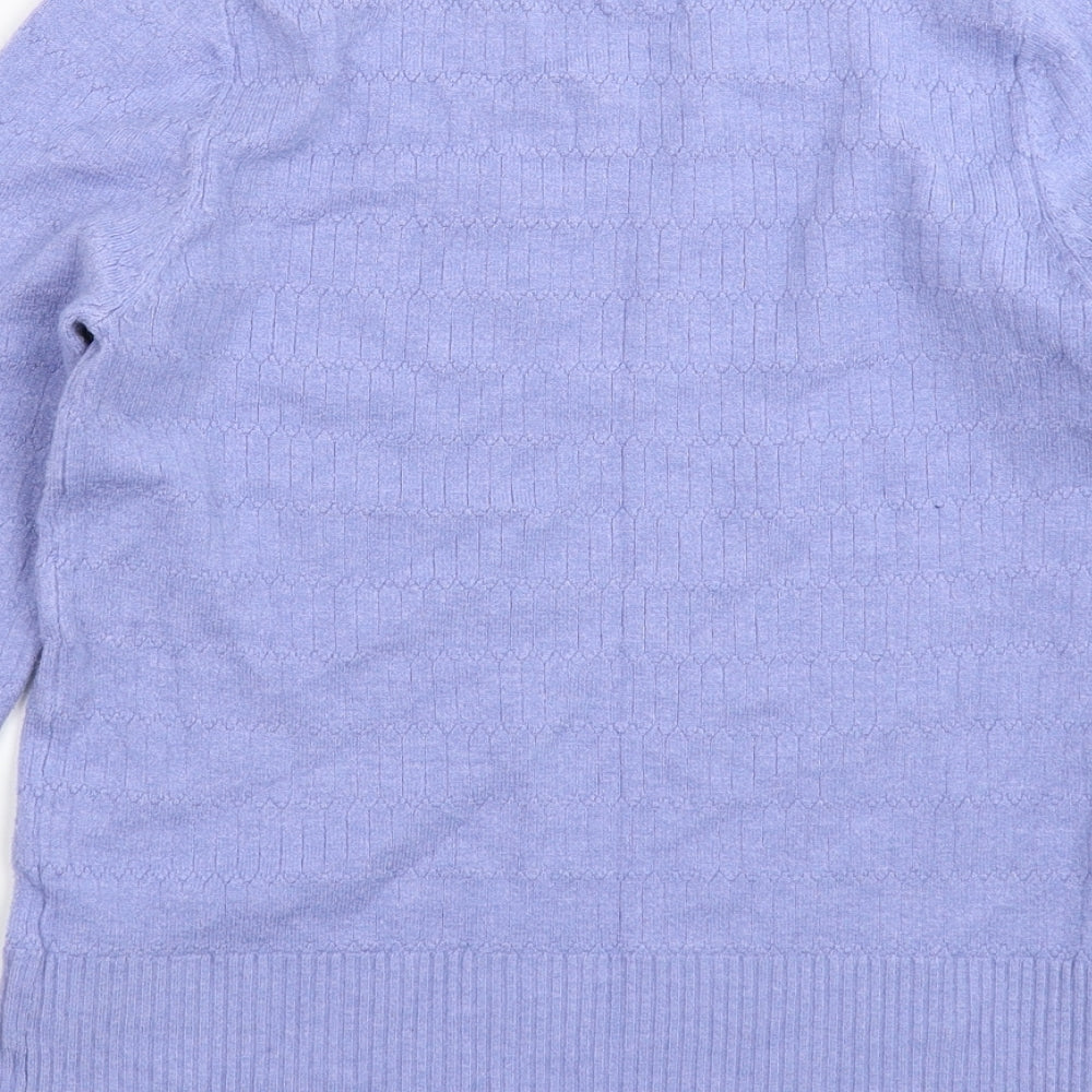 Marks & Spencer Womens Blue Knit Pullover Jumper Size 10