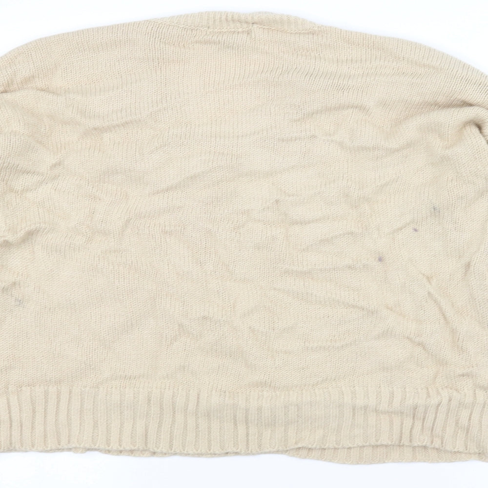 QED London Womens White Knit Pullover Jumper Size M