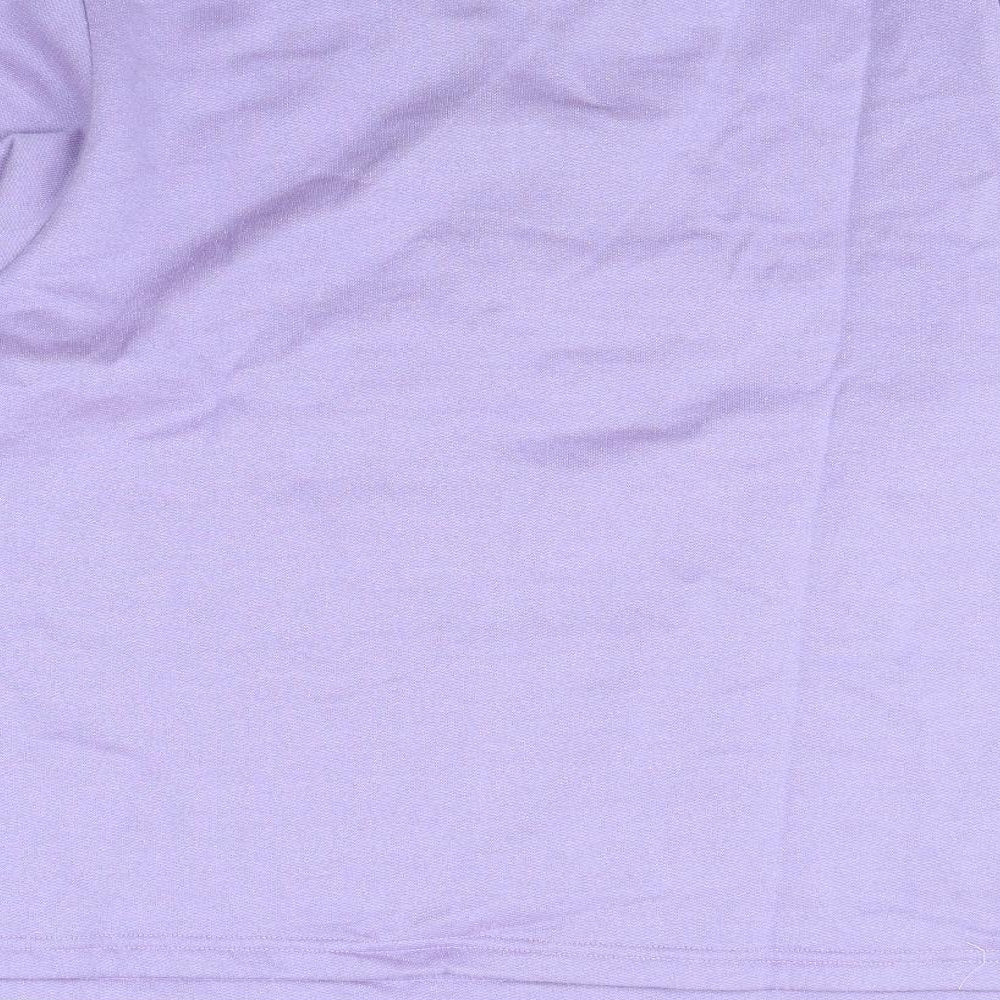 Afibel Womens Purple Henley Jumper Size 14