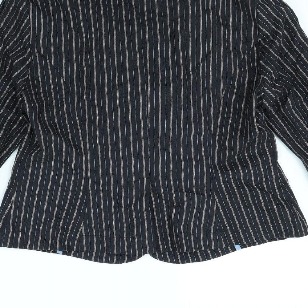 New Look Womens Blue Striped Jacket Size 12