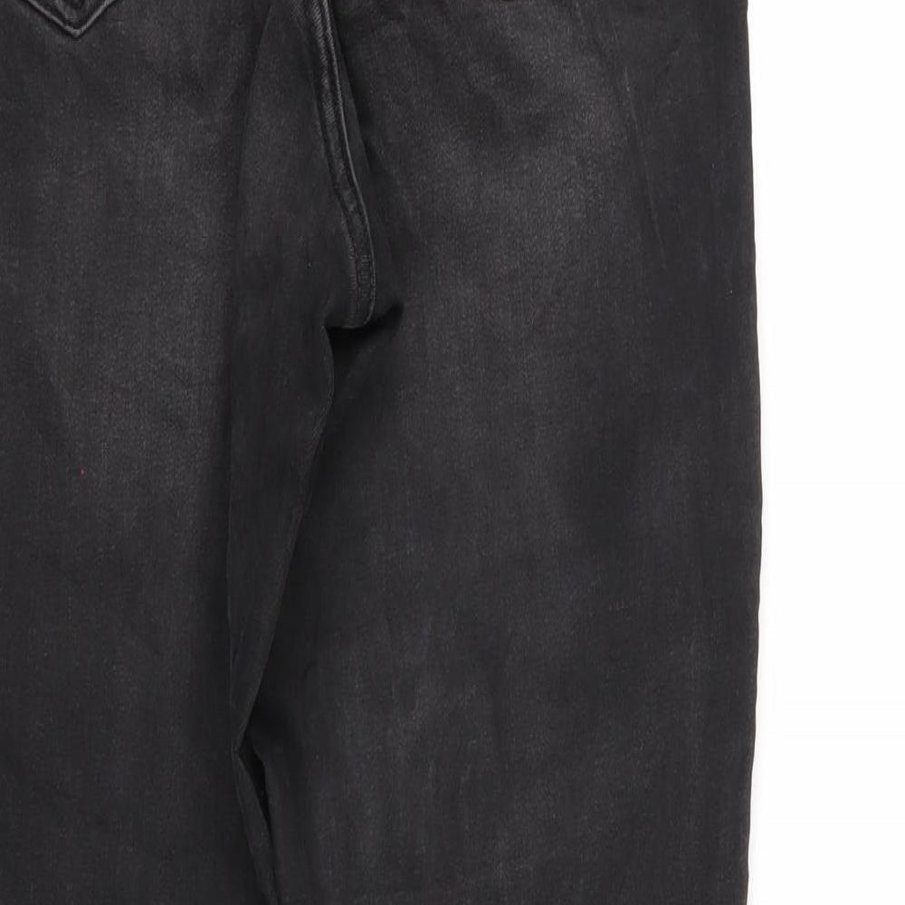 MOHITO Womens Black Denim Tapered Jeans Size 6 L26 in