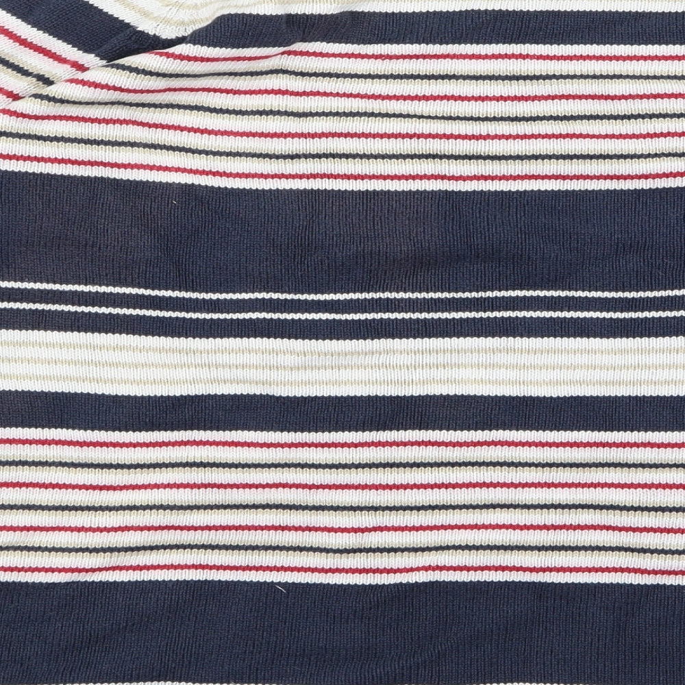 Preworn Girls Blue Striped Pullover Jumper Size M