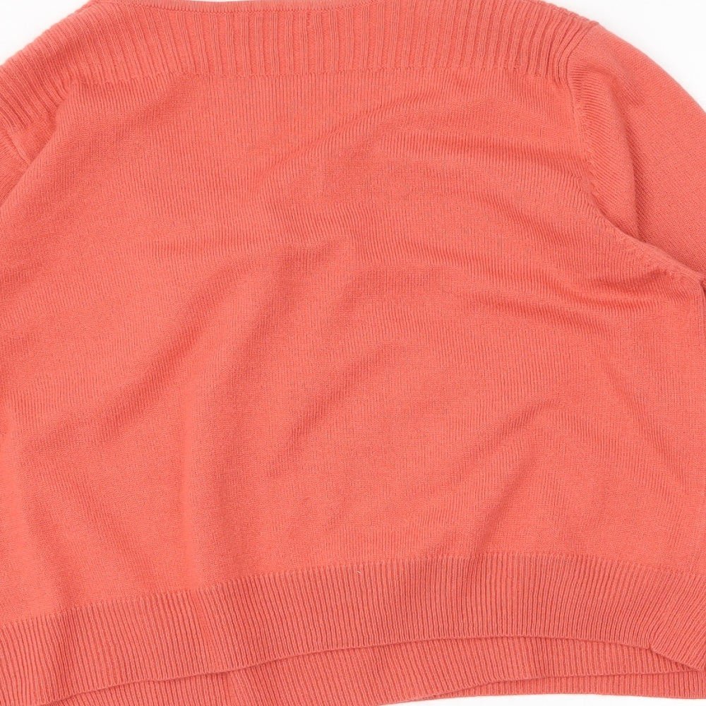 TU Womens Orange Wrap Jumper Size 16