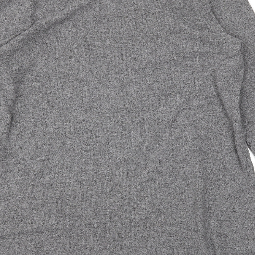 Topshop Womens Grey Tunic Jumper Size 10