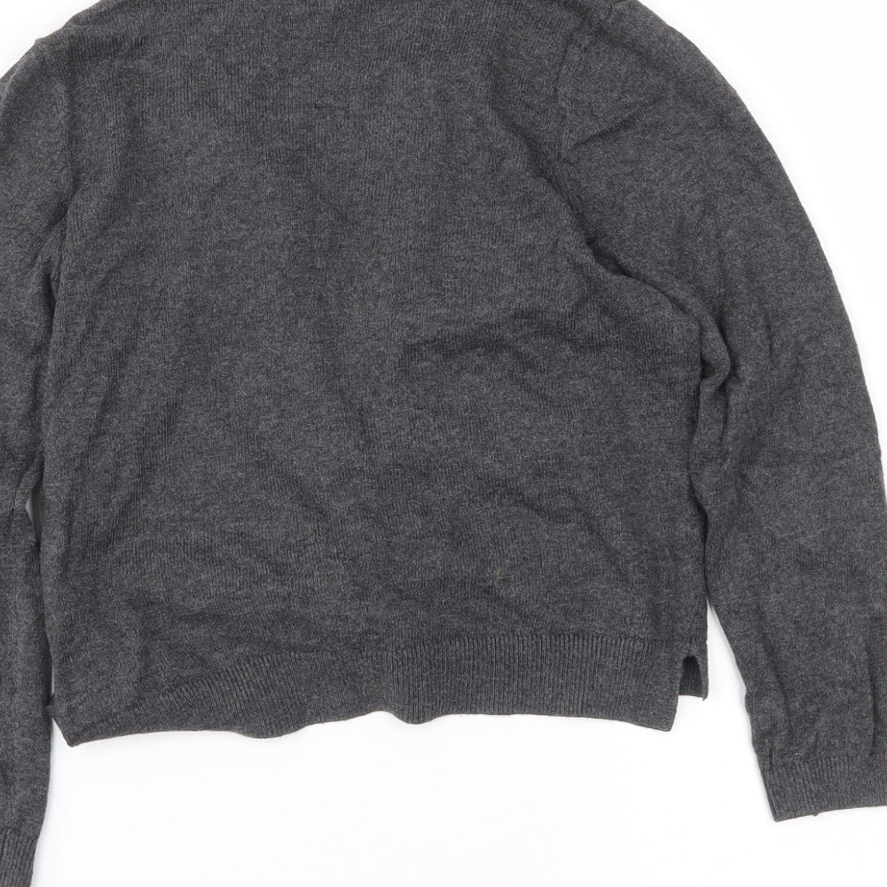 H&M Girls Grey Cardigan Jumper Size 5-6 Years