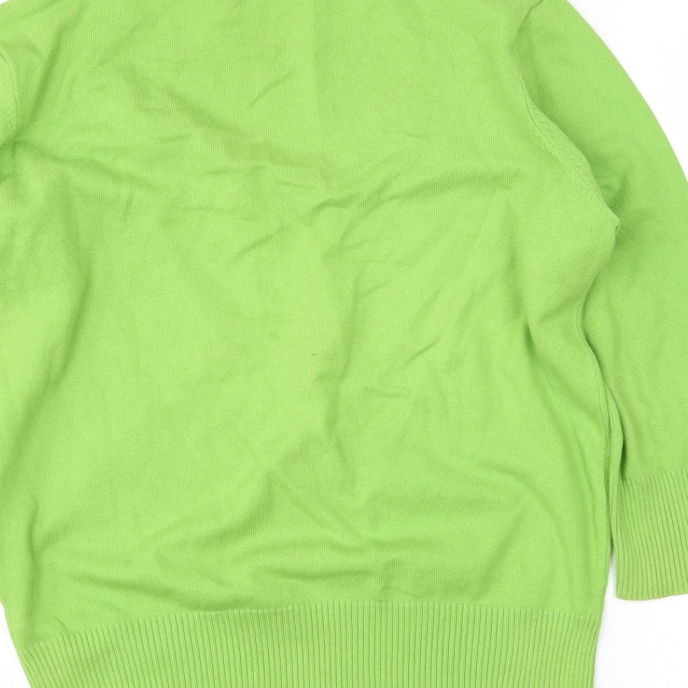 M&Co Womens Green Pullover Jumper Size M