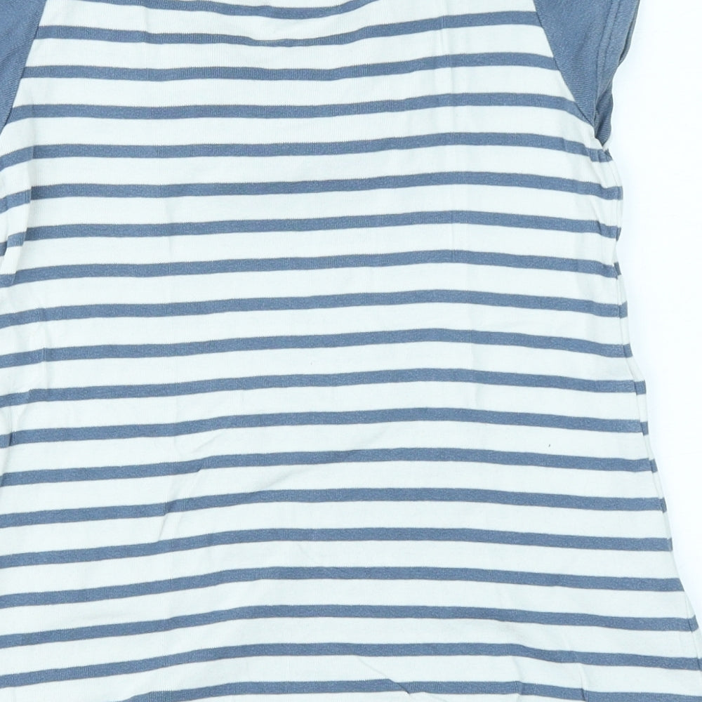 NEXT Girls Blue Striped Knit Jumper Dress Size 3-4 Years