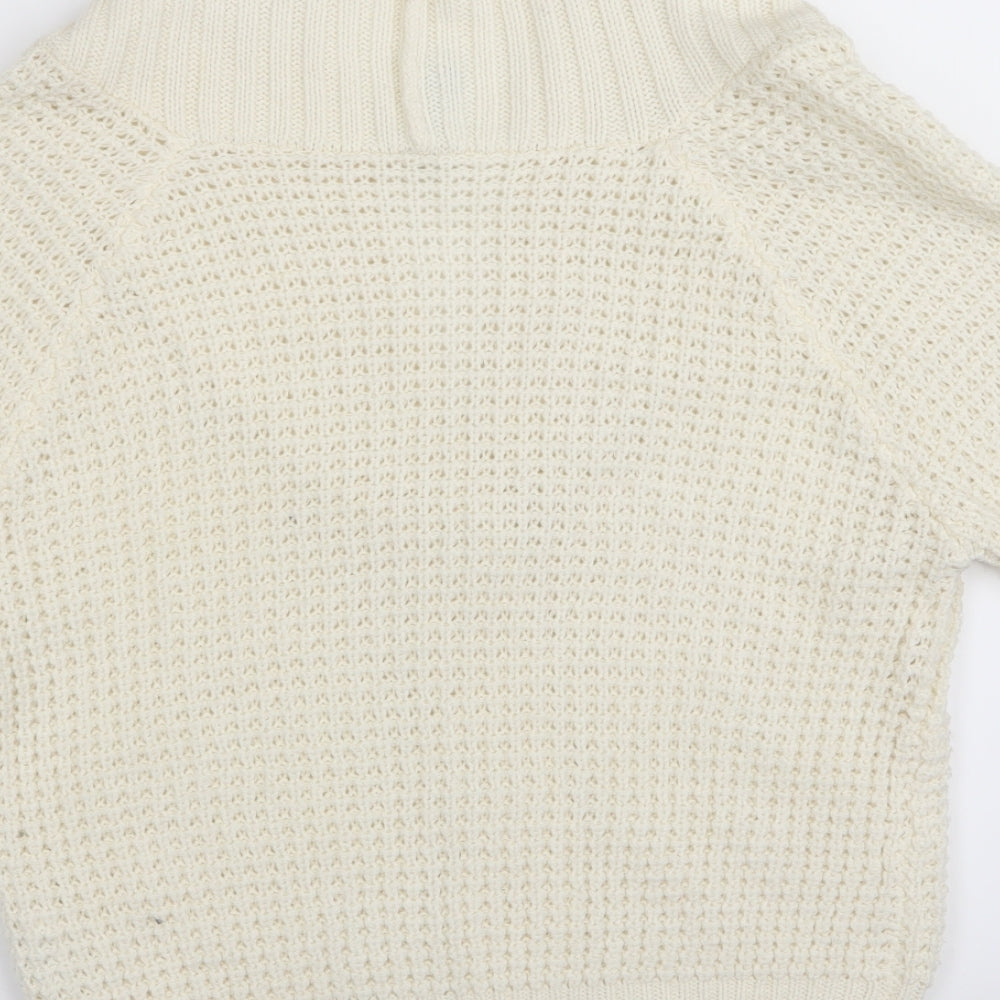 Cherokee Womens White Cardigan Jumper Size M