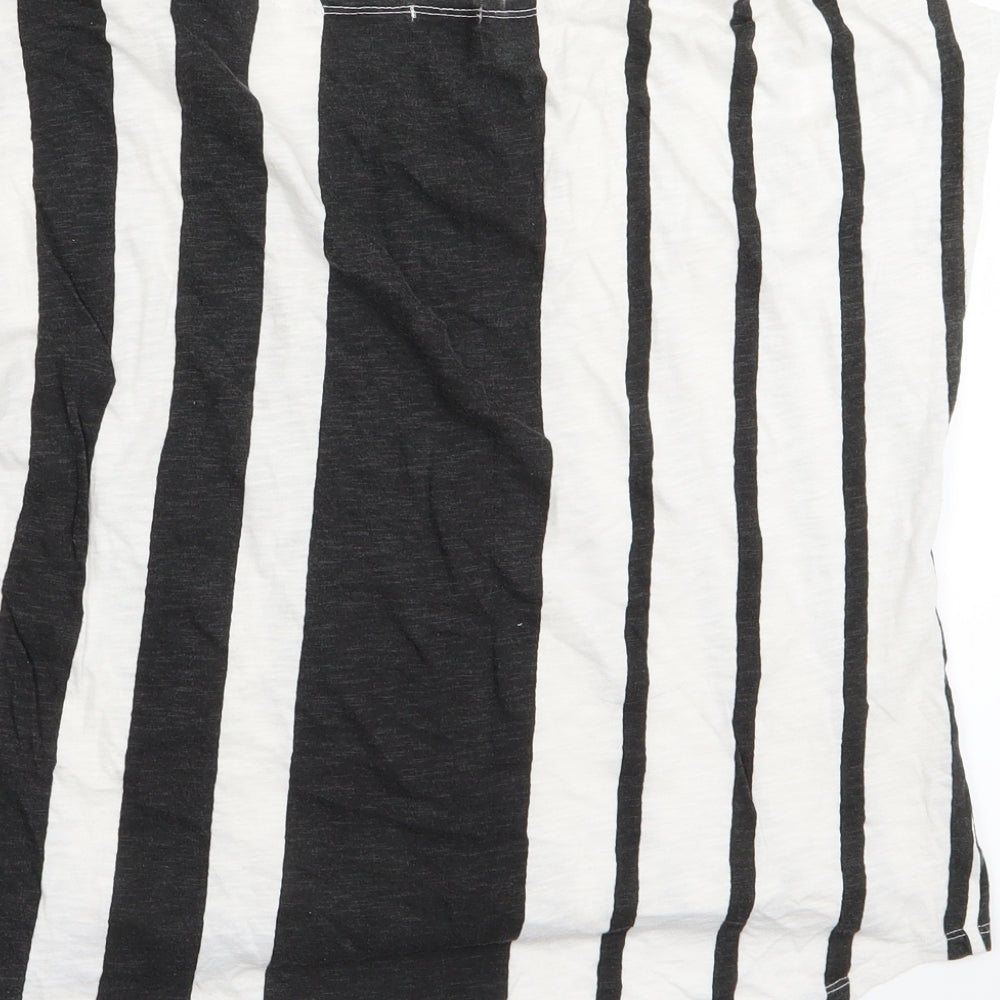 River Island Womens Multicoloured Striped Basic T-Shirt Size 8