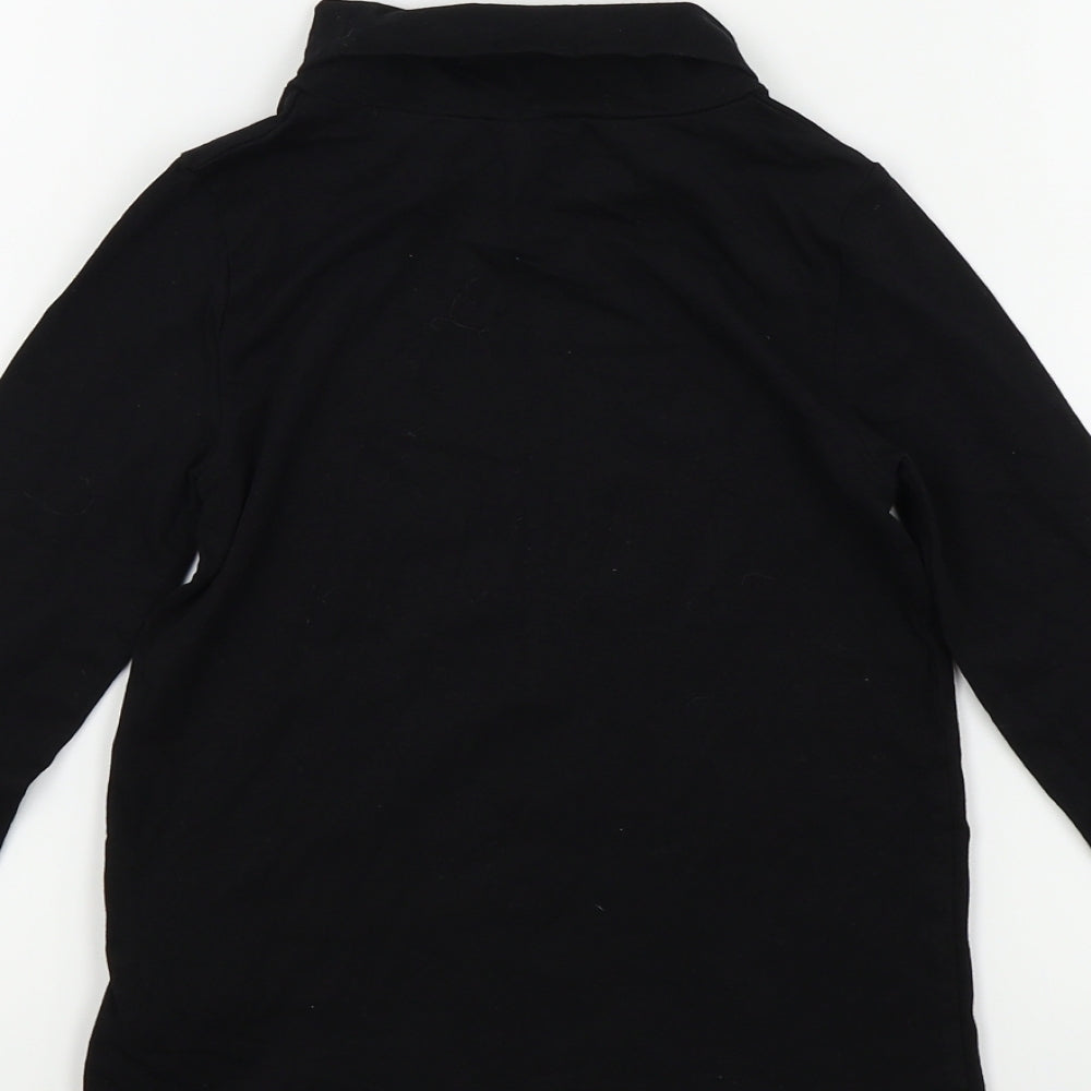 H&M Girls Black Basic T-Shirt Size 6 Years
