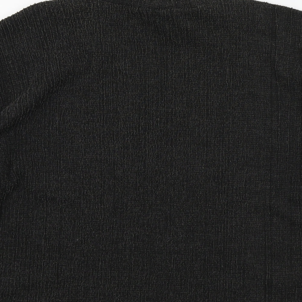Pieces Womens Grey Henley Jumper Size L