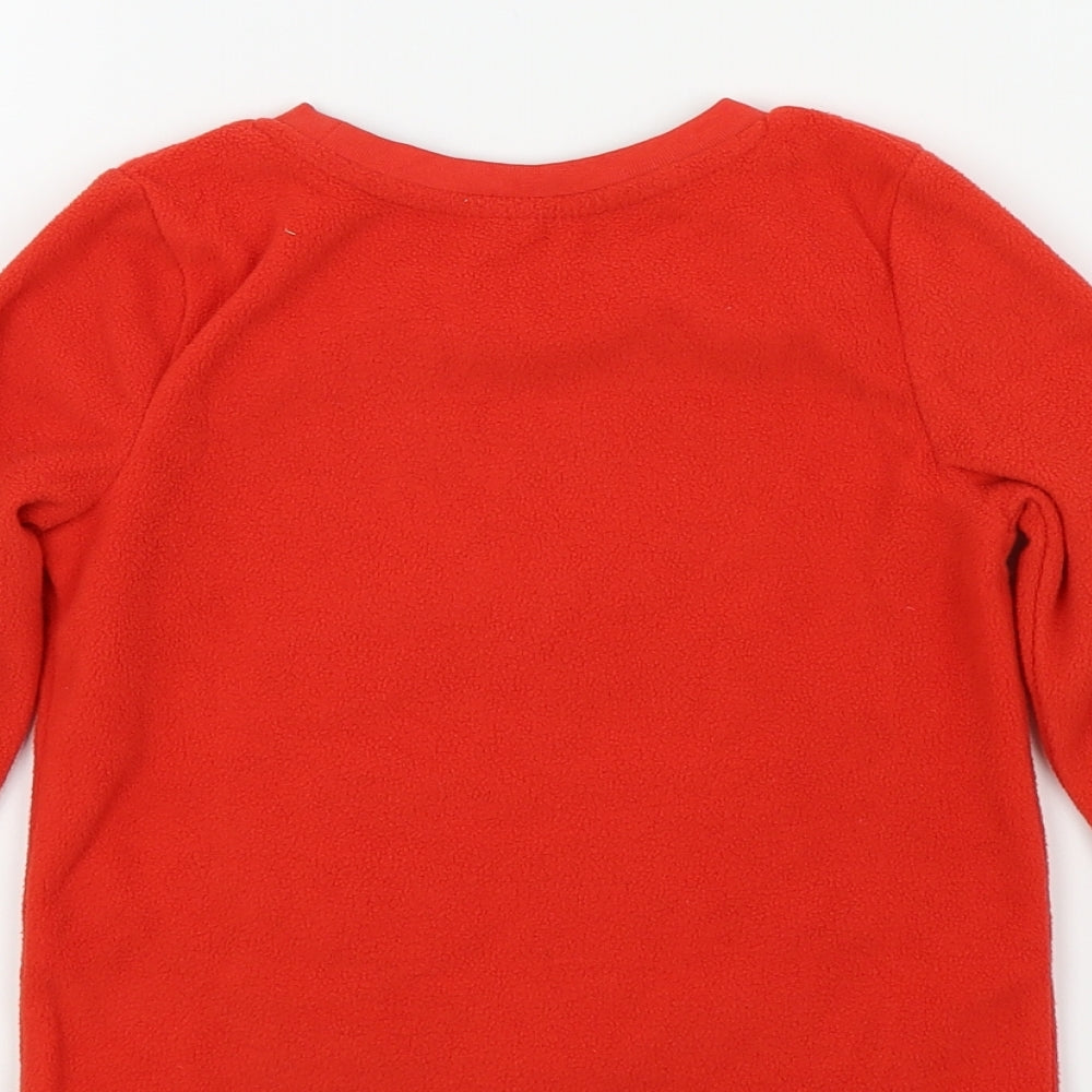 George Boys Red Houndstooth Pullover Jumper Size 2 Years