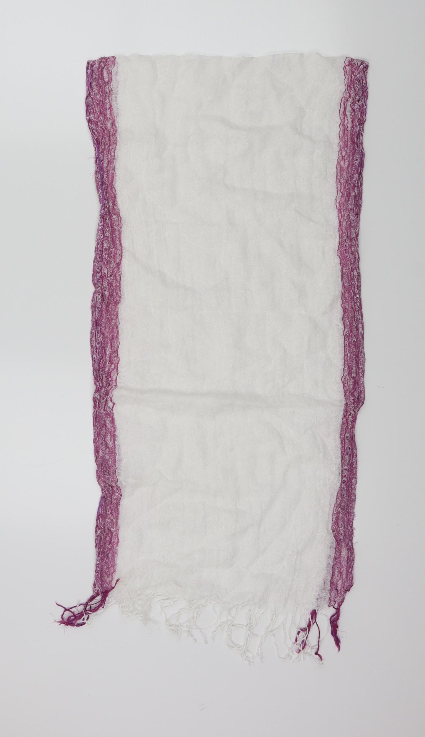Primark Womens White Scarf - Frill Detail