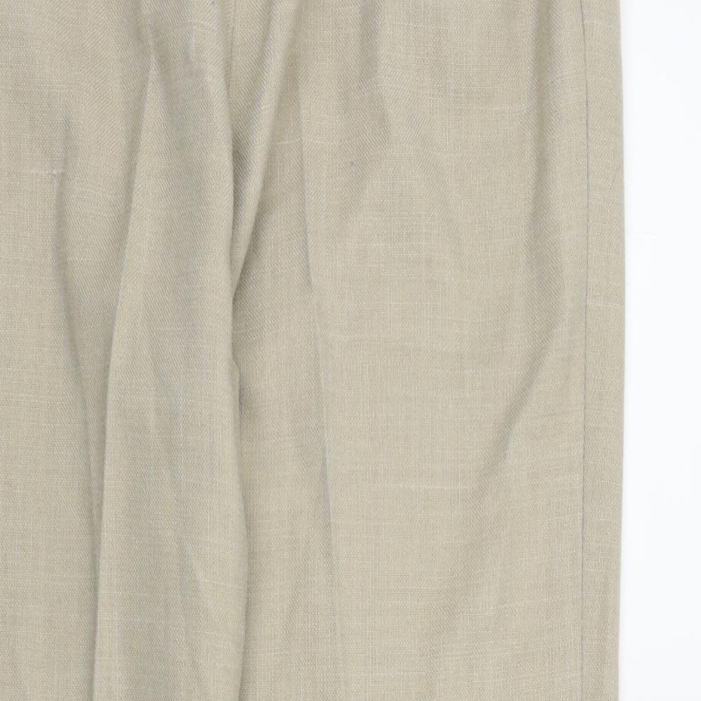 HOLMEWOOD Womens Beige Trousers Size 16 L26 in