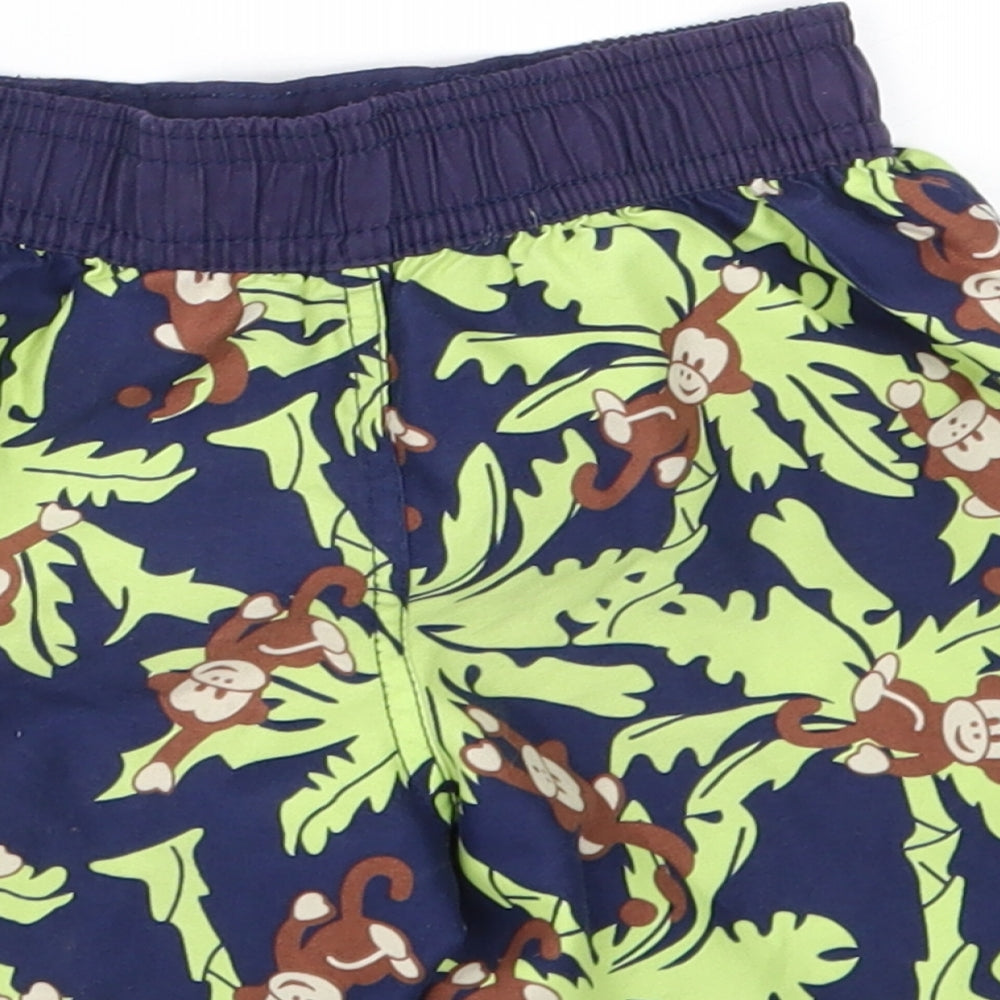 TESCO Boys Blue Animal Print Capri Trousers Size 12-18 Months