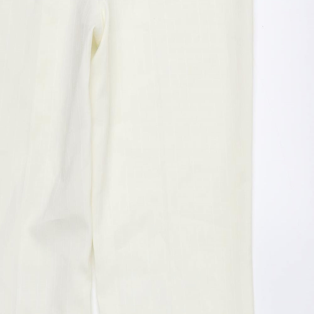 EVIE Womens Ivory Trousers Size 12 L31 in