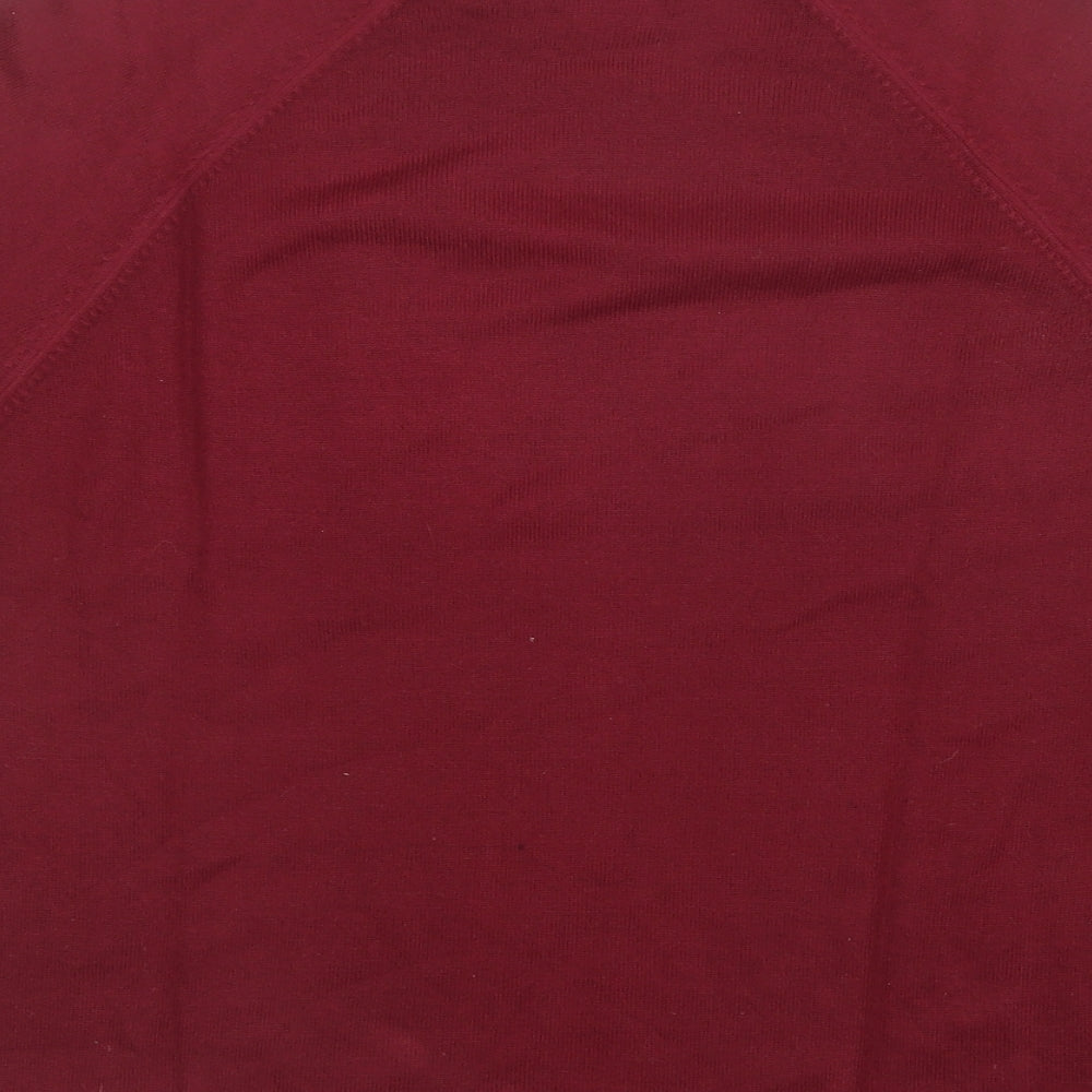 Marks and Spencer Womens Red Knit Pullover Jumper Size 14