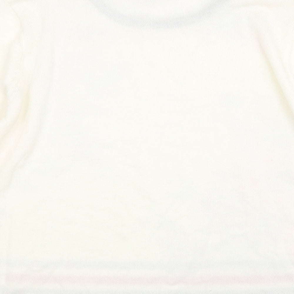 Mudflower Womens White Knit Pullover Jumper Size S