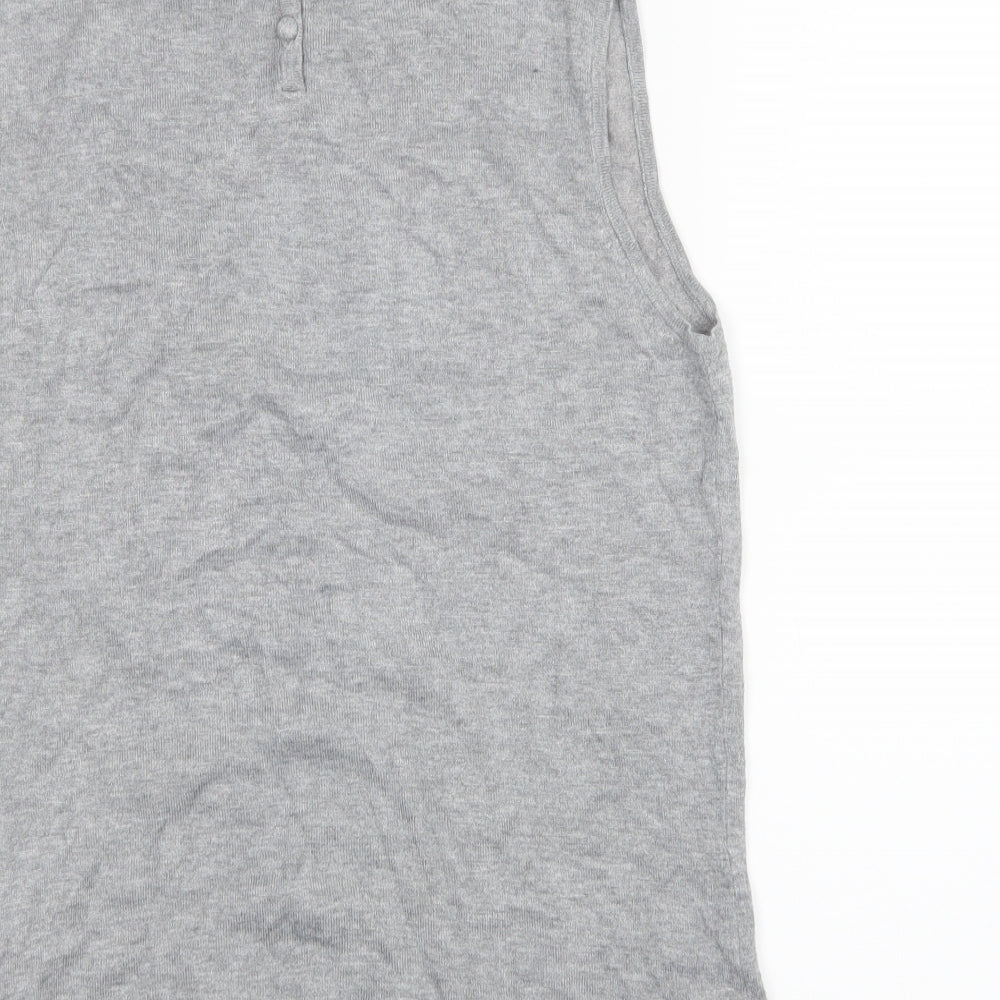Zara Womens Grey Knit Basic T-Shirt Size M