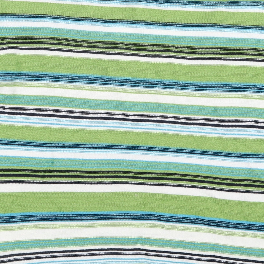 Alex & Co. Womens Green Striped Pullover Jumper Size 10