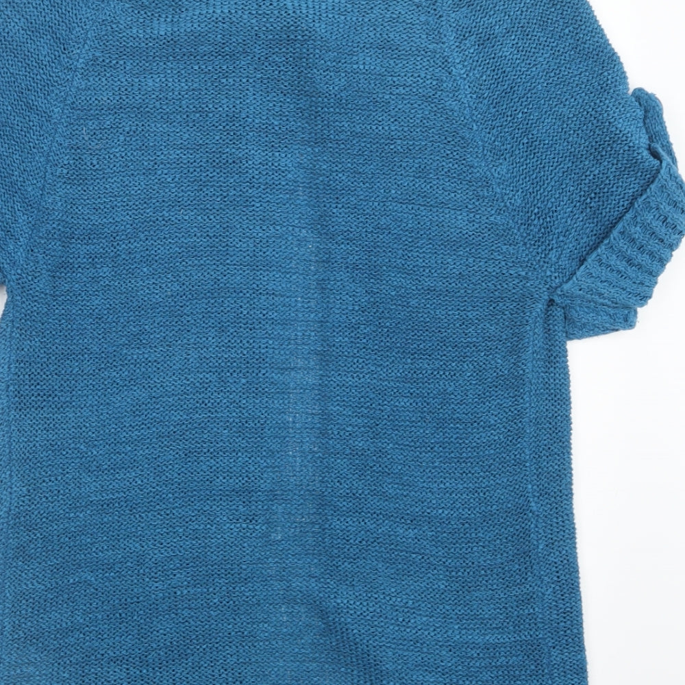 Aimee Womens Blue Knit Cardigan Jumper Size S