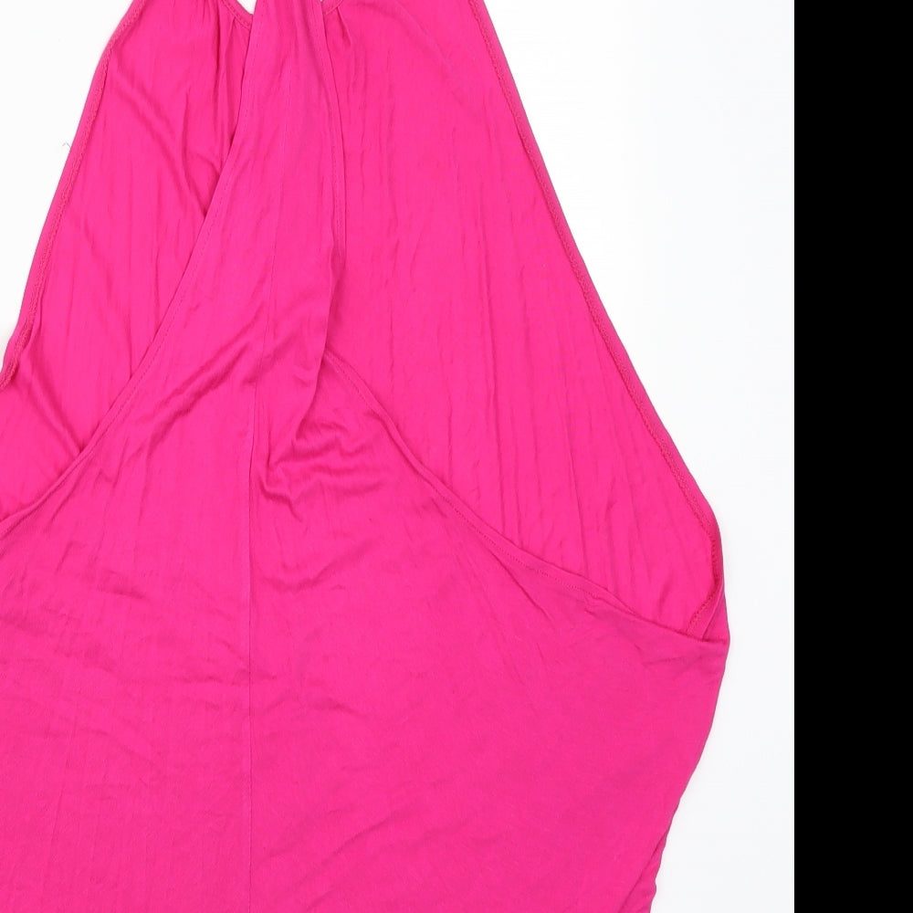 New Look Womens Pink Basic Tank Size 14