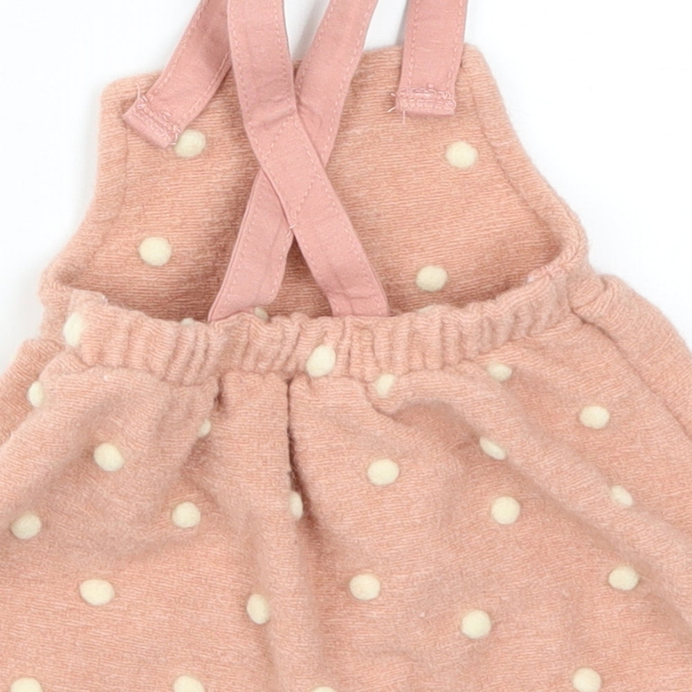 George Girls Pink Polka Dot Skater Dress Size 0-3 Months