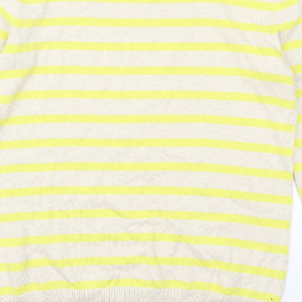 Gap Womens Yellow Striped Pullover Jumper Size M