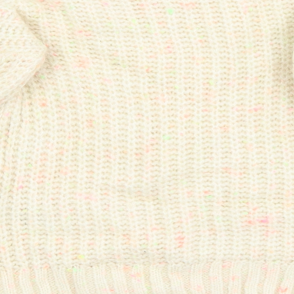M&S Girls White Pullover Jumper Size 6-7 Years