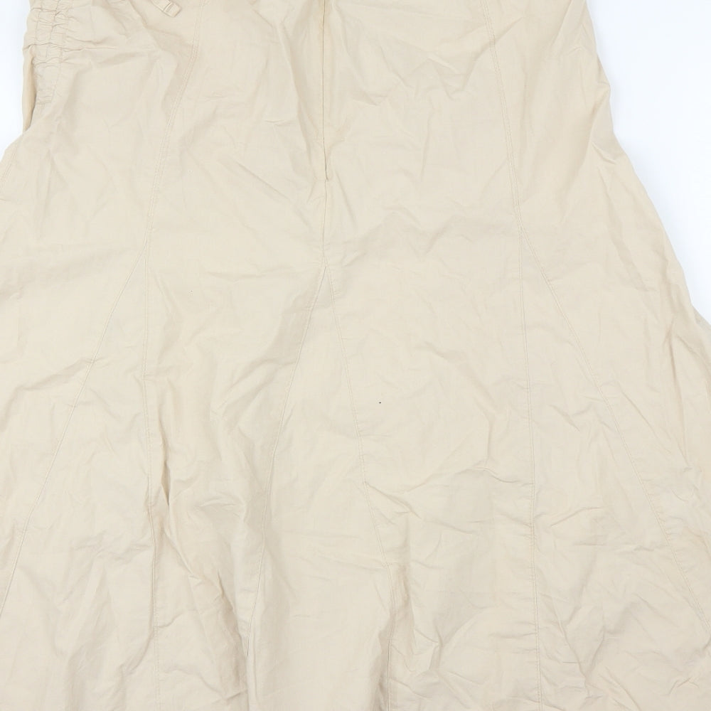 Preworn Womens Beige Trumpet Skirt Size L