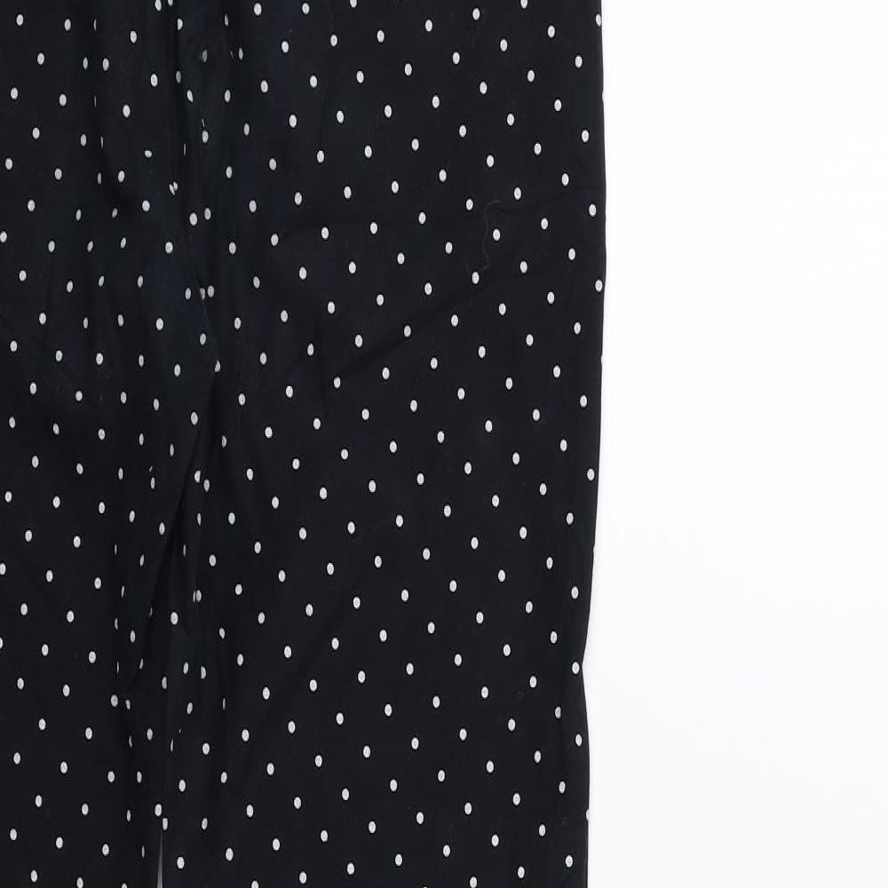 LOFT Womens Black Polka Dot Trousers Size 6 L26 in