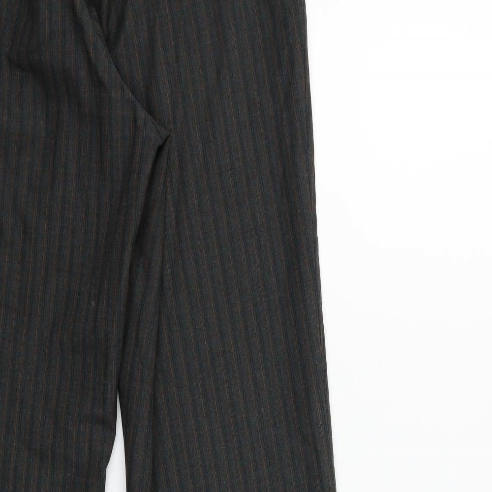 Stark Mens Grey Striped Trousers Size 30 in L29 in