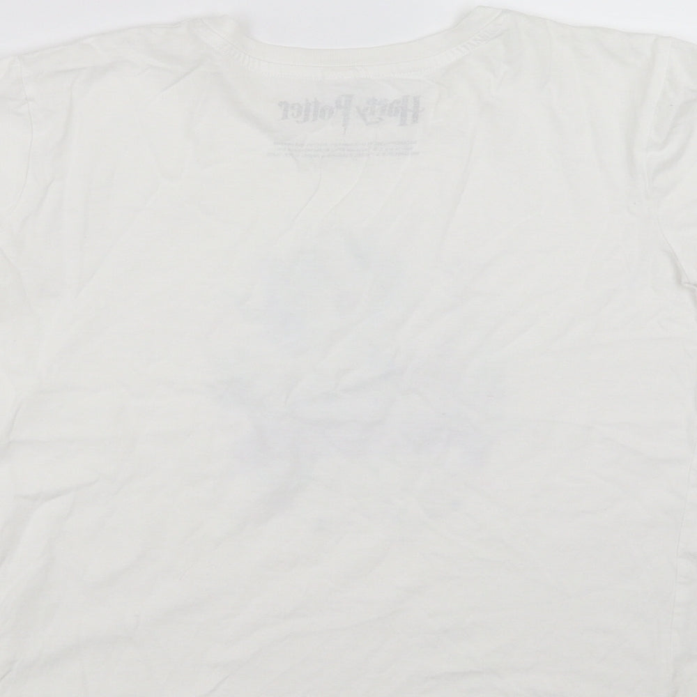 Earth Positive Girls White Basic T-Shirt Size 11-12 Years - unicorn