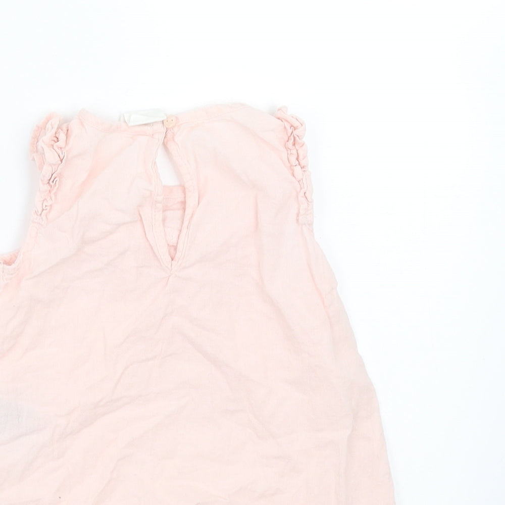 H&M Girls Pink Basic Blouse Size 3-6 Months