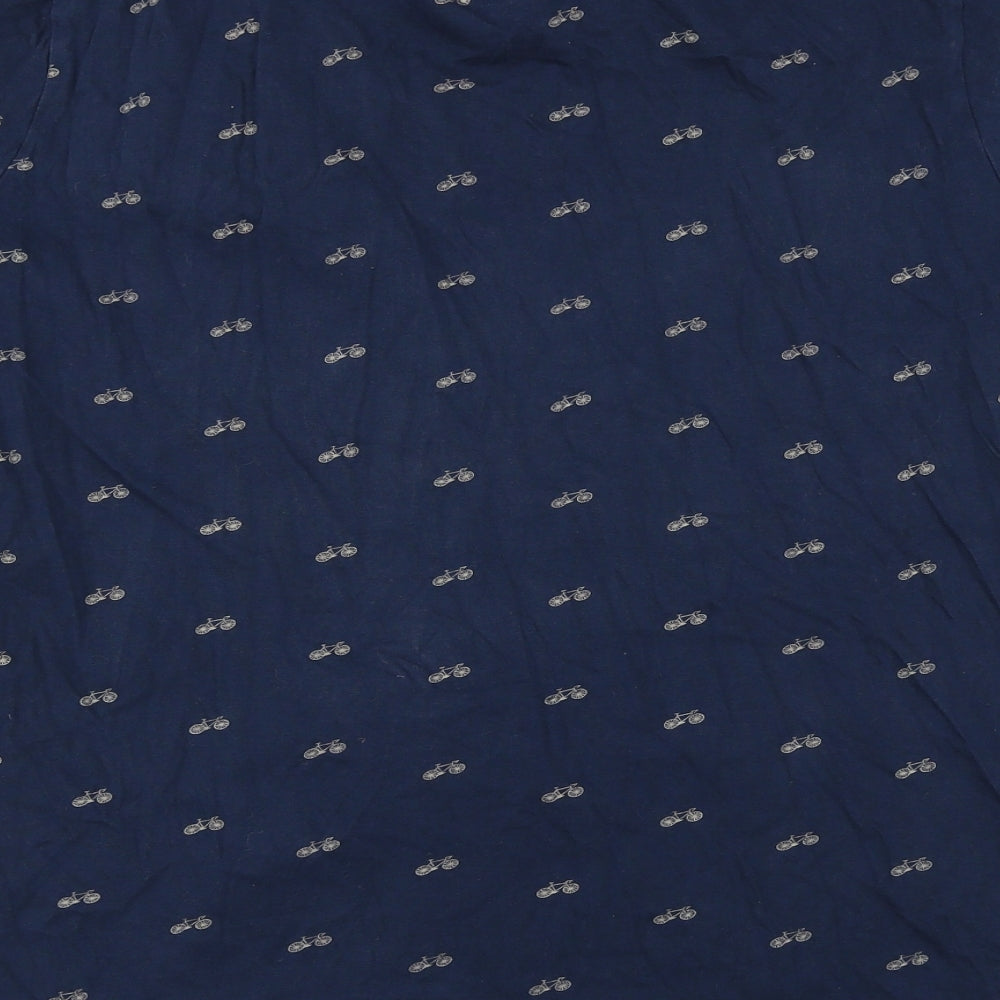 denim flower Womens Blue Basic T-Shirt Size S