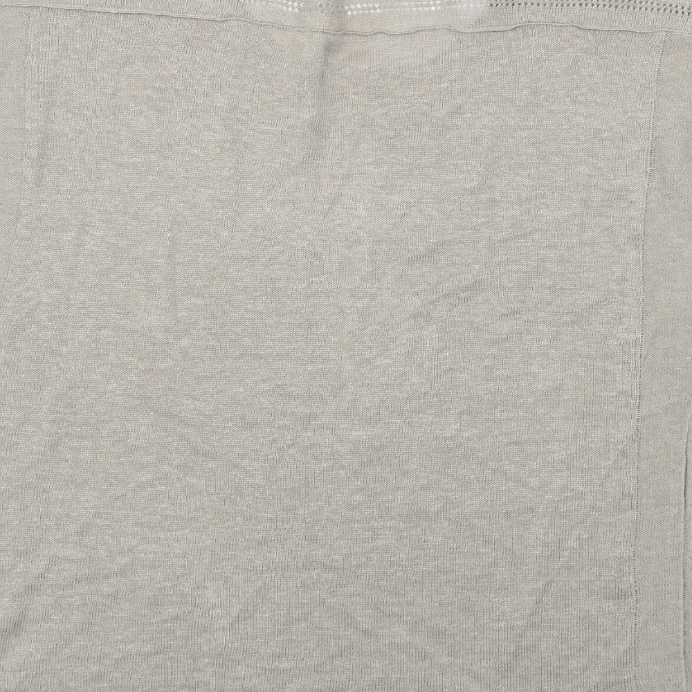 EAST Womens Beige Pullover Jumper Size S
