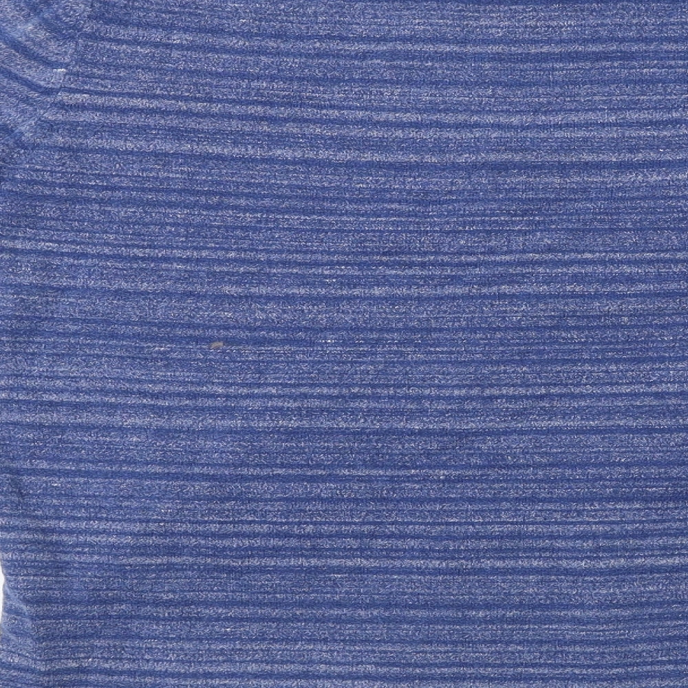 Premium Mens Blue Striped Pullover Jumper Size M