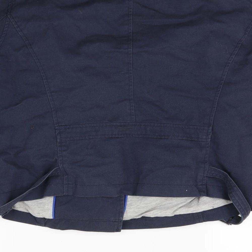 Falmer Womens Blue Biker Coat Size 14