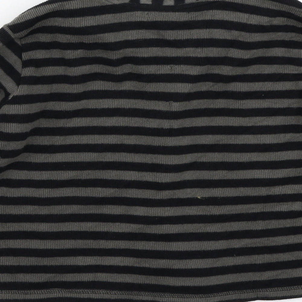 M&Co Boys Grey Striped Jacket Coat Size 6-7 Years