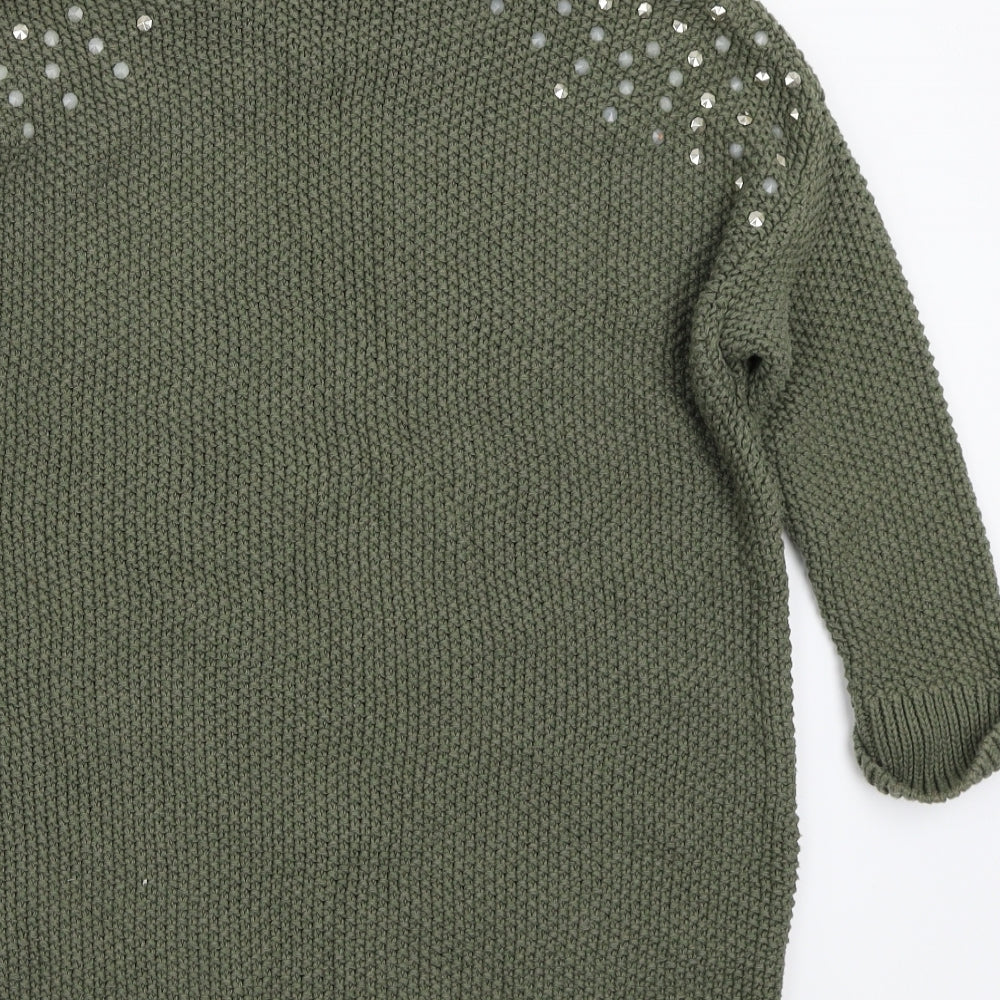 Topshop Womens Green Pullover Jumper Size 6