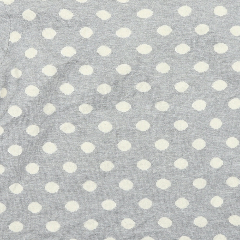 Uldahl Womens Grey Polka Dot Pullover Jumper Size L