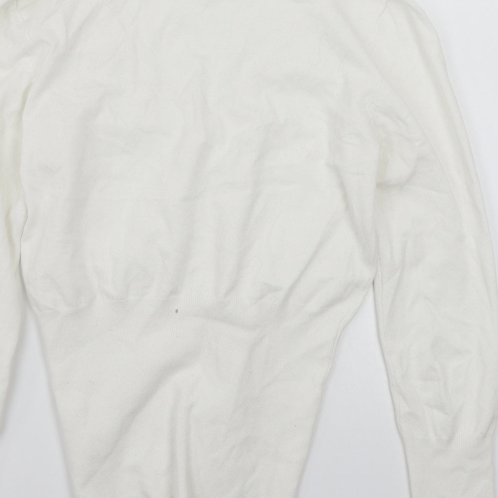 Saint Tropez Clothing Womens White Cardigan Jumper Size M