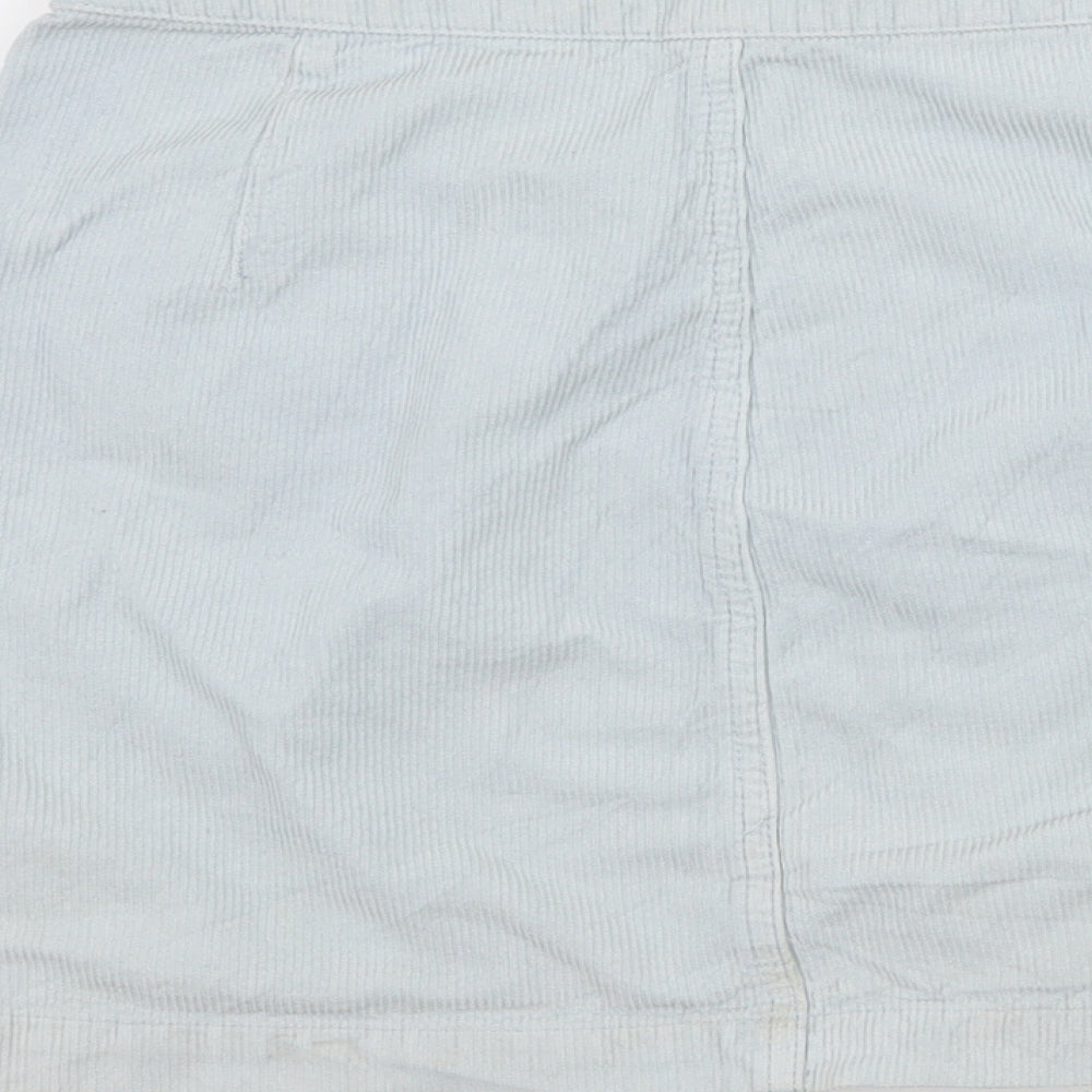 Topshp Womens Blue Corduroy A-Line Skirt Size 30 in