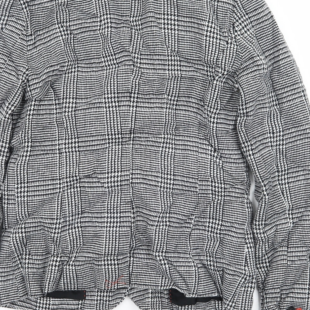 Merona Womens Black Houndstooth Jacket Blazer Size S
